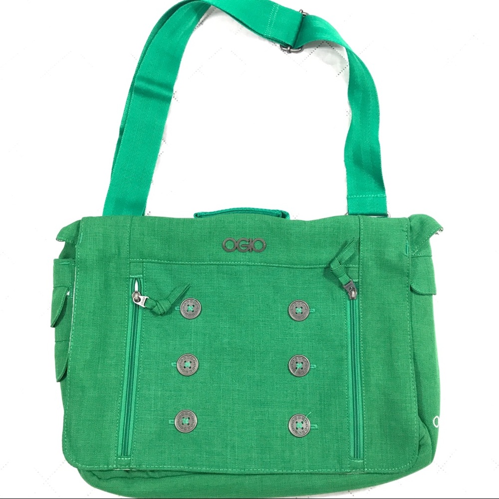 Green Ogio Midtown Messenger Laptop Bag